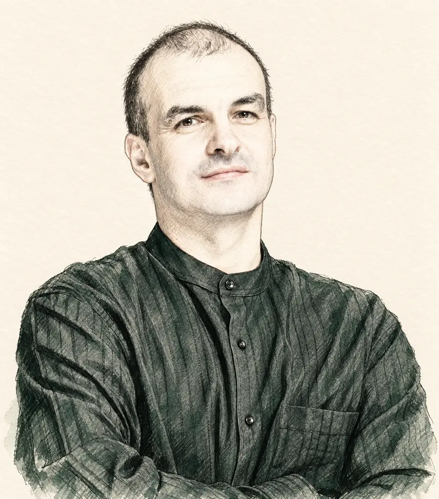 Sketch portrait of Thomas Martin